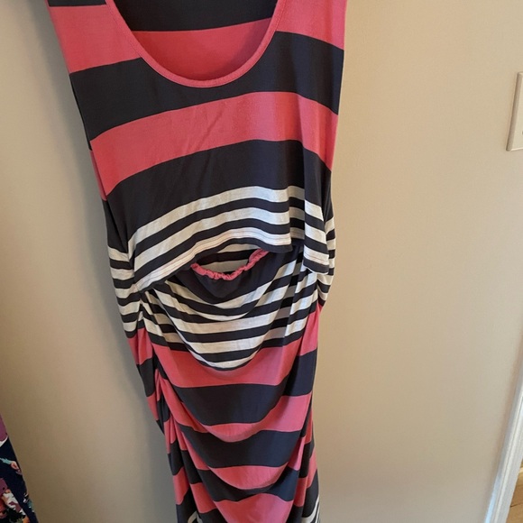 Ripe Dresses & Skirts - Ripe Asymmetrical Dress in Pink and Black Stripes